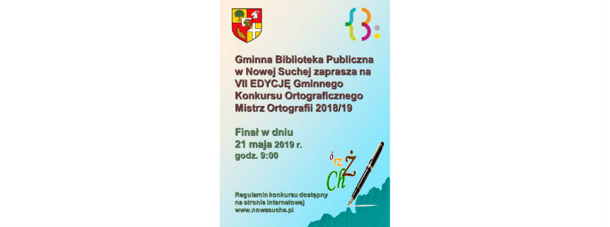 Konkurs Ortograficzny MISTRZ ORTOGRAFII 2018/2019